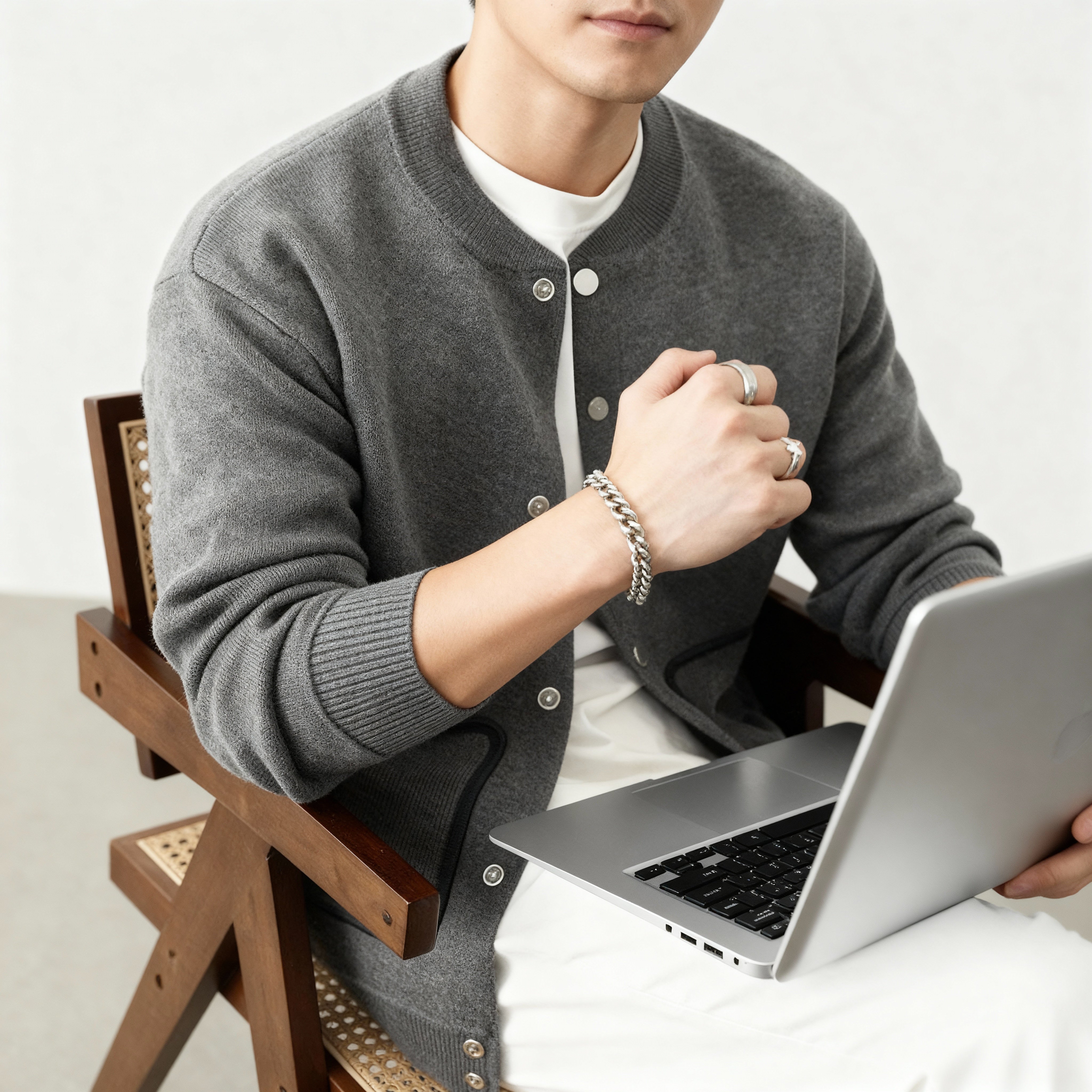 Cardigan Senza Collo Ashford