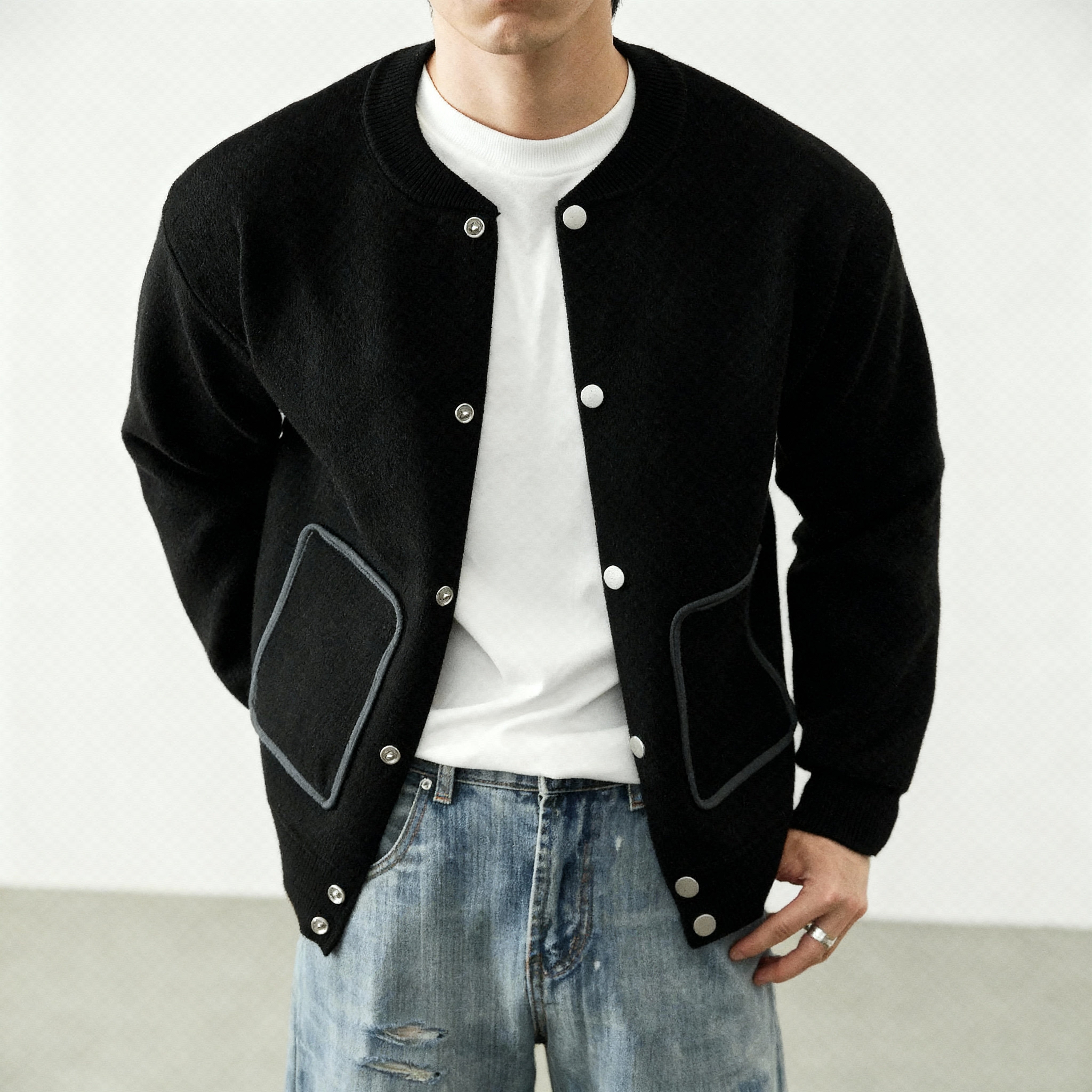 Cardigan Senza Collo Ashford