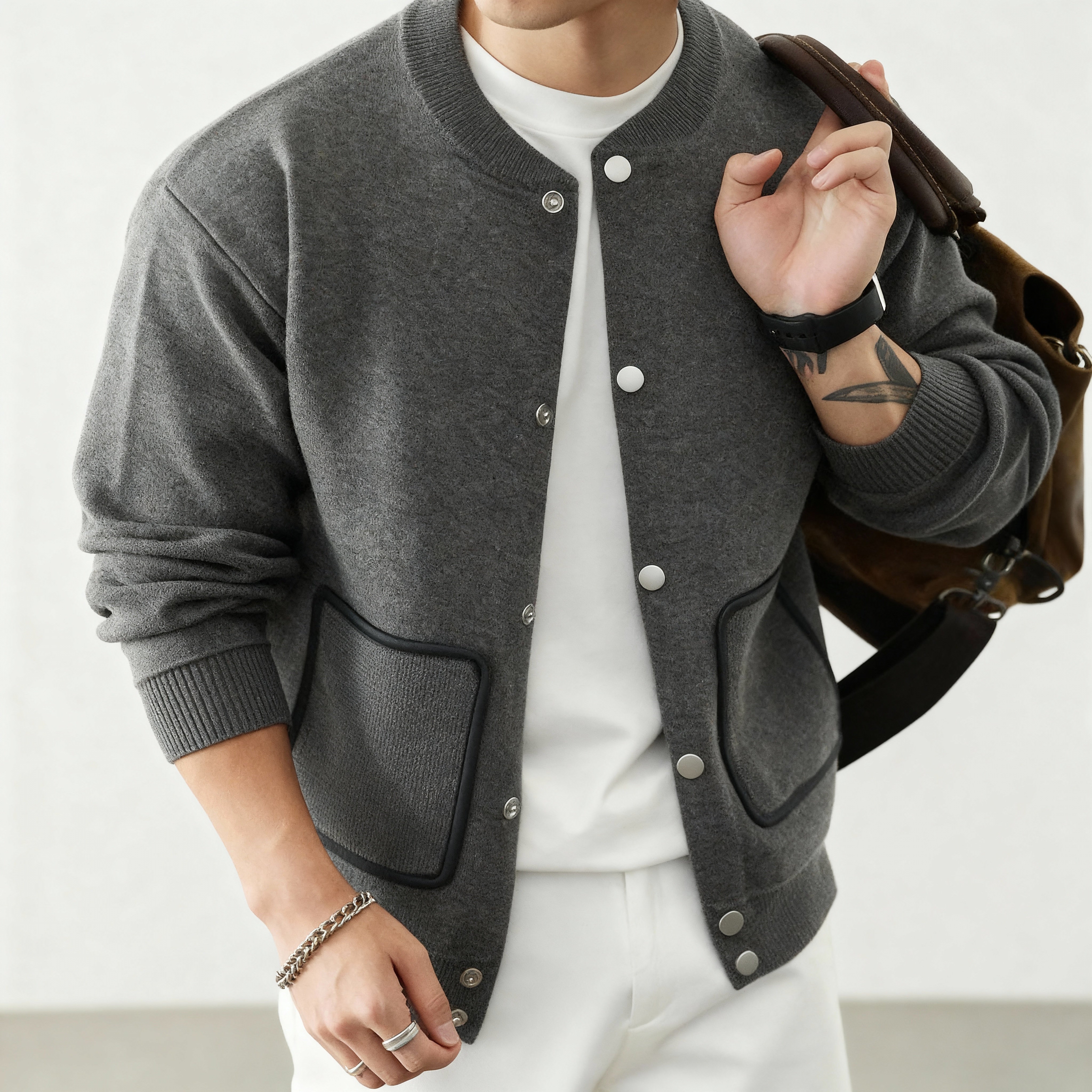 Cardigan Senza Collo Ashford