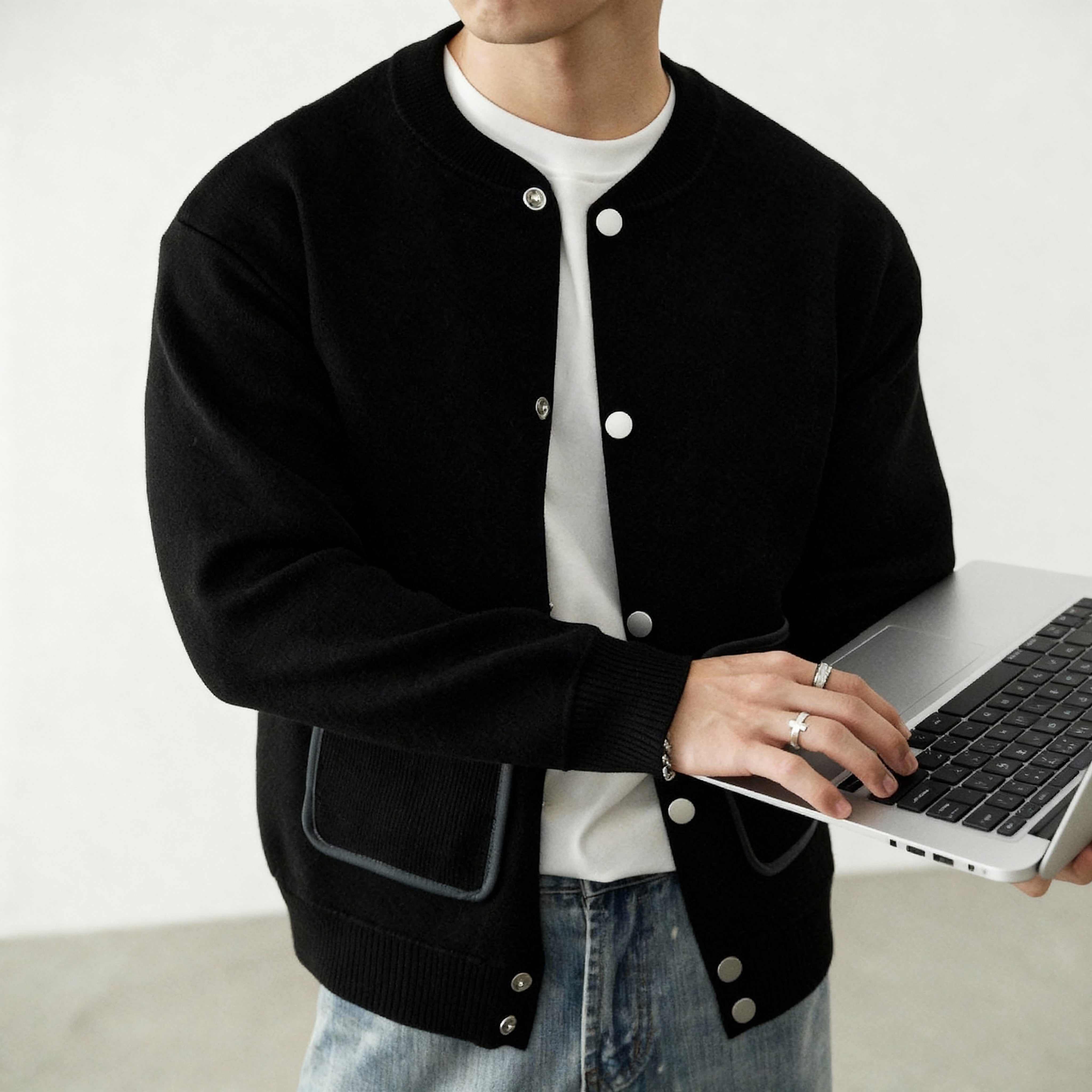 Cardigan Senza Collo Ashford