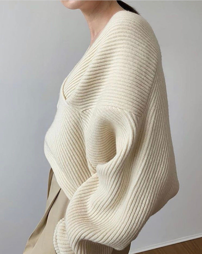 Mila Milano™ | Pull in maglia incrociata chic