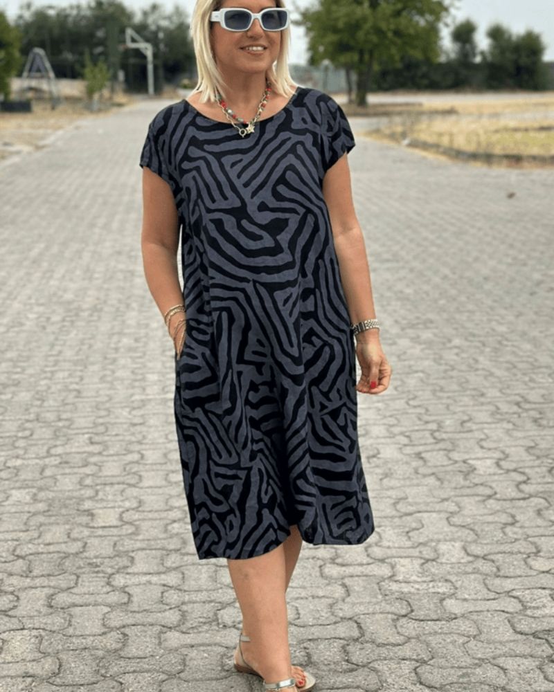 Mila Milano™ | Abito Estivo con Stampa Elegante