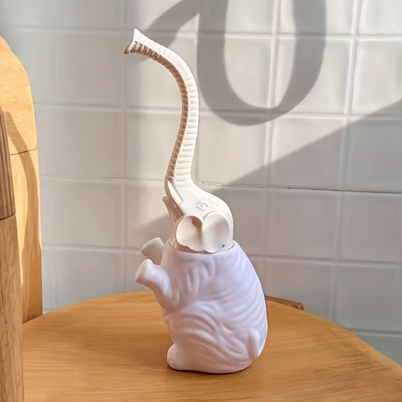 Creative Elephant-Shaped Toilet Brush Set, Durable Plastic Black Red Design with Stand Base – Freestanding Bathroom Cleaning for Toilets and Dorms, Toilet Brush Holder, Toilet Brush And Holder, Toilet Brush And Holder Set