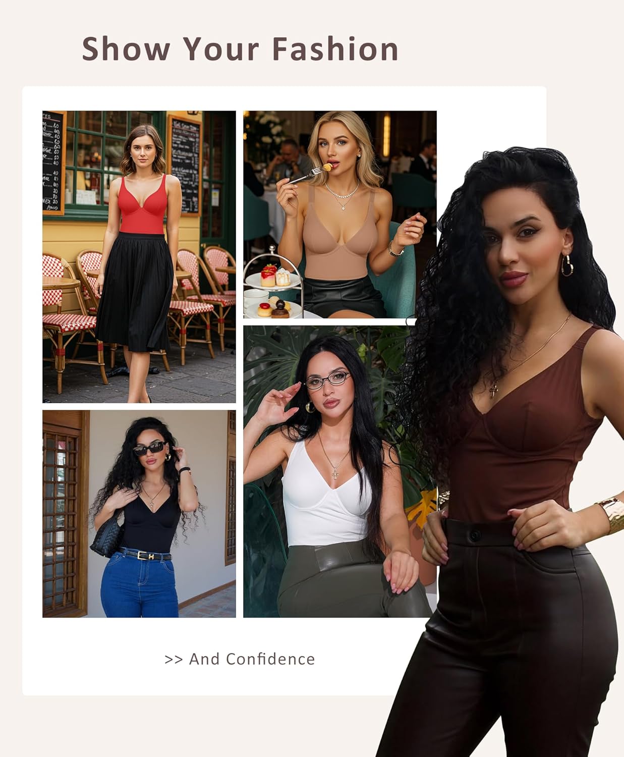 Mila Milano™ | Bodysuit | Corsetto con scollo a V | BOGO-collectie: Moeiteloze elegantie