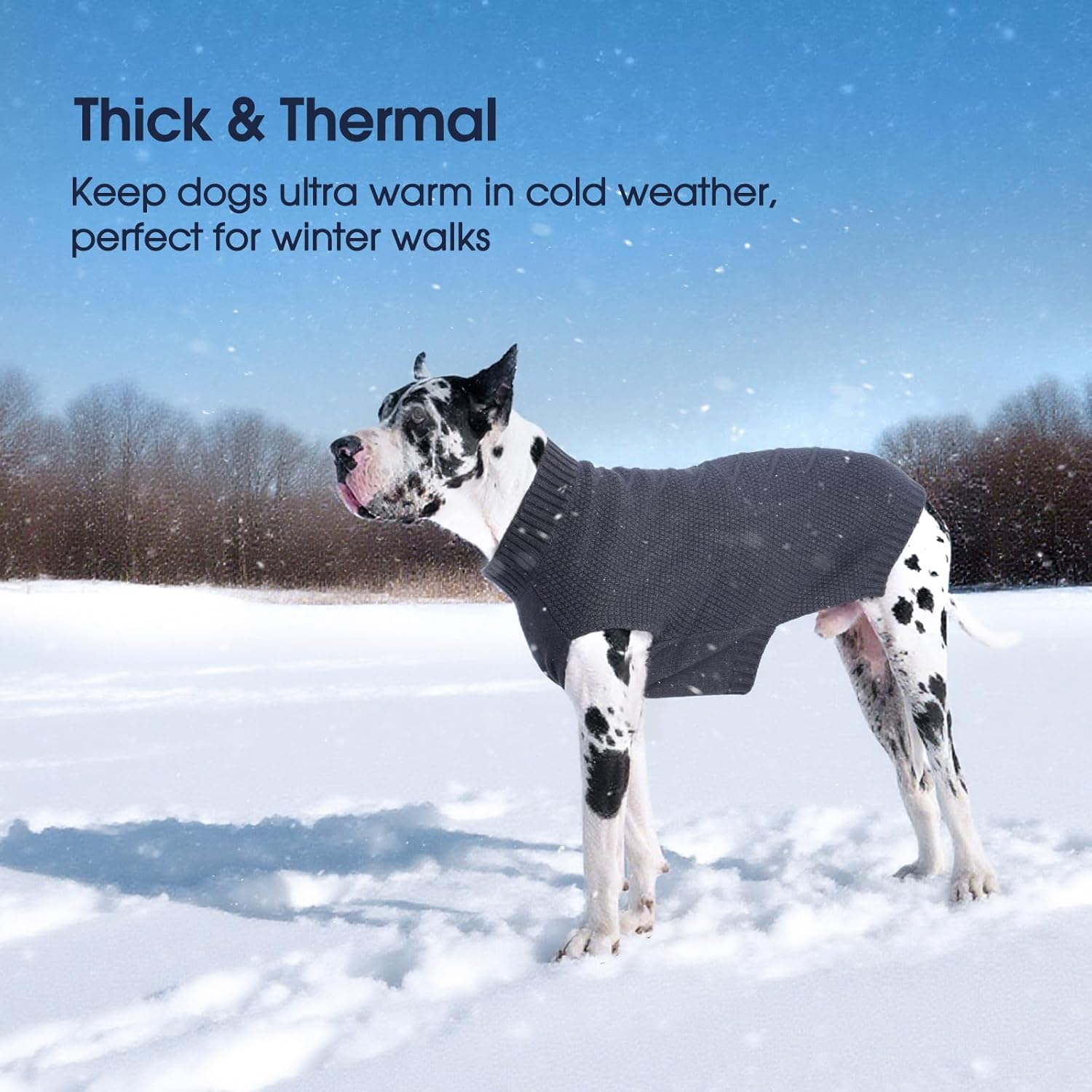 IECOii Sweater for Large Dogs, XXXXL Dog Sweaters for Extra Large Dogs, Cold Weather Winter Jacket for Large Dogs, Warm Autumn Dog Clothes for Large Dogs Knitwear, Doberman, German