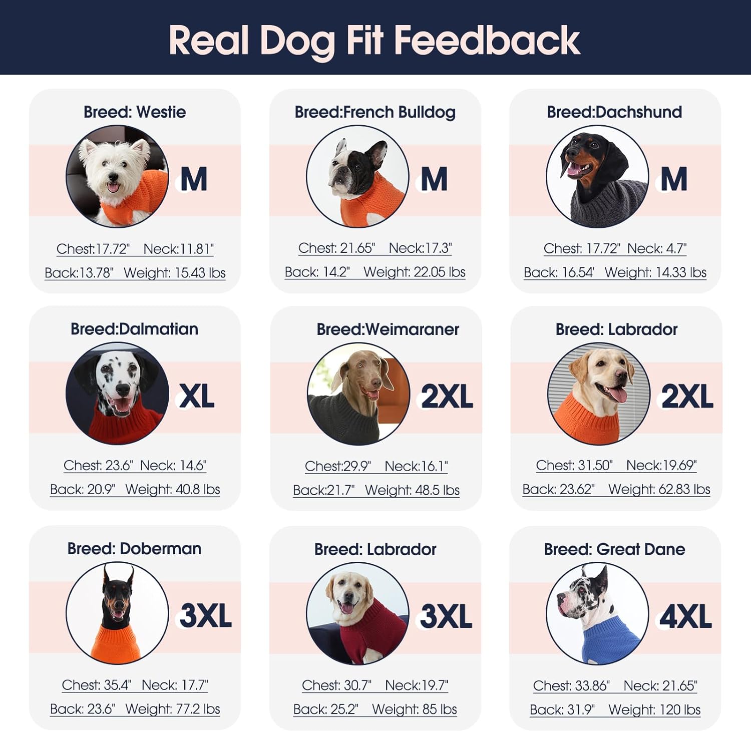 IECOii Sweater for Large Dogs, XXXXL Dog Sweaters for Extra Large Dogs, Cold Weather Winter Jacket for Large Dogs, Warm Autumn Dog Clothes for Large Dogs Knitwear, Doberman, German