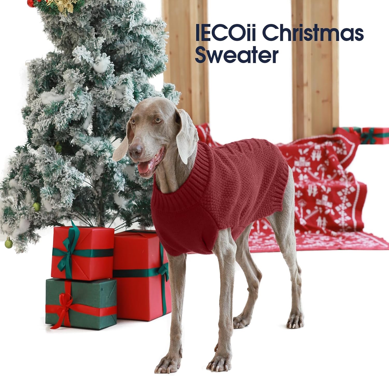 IECOii Sweater for Large Dogs, XXXXL Dog Sweaters for Extra Large Dogs, Cold Weather Winter Jacket for Large Dogs, Warm Autumn Dog Clothes for Large Dogs Knitwear, Doberman, German