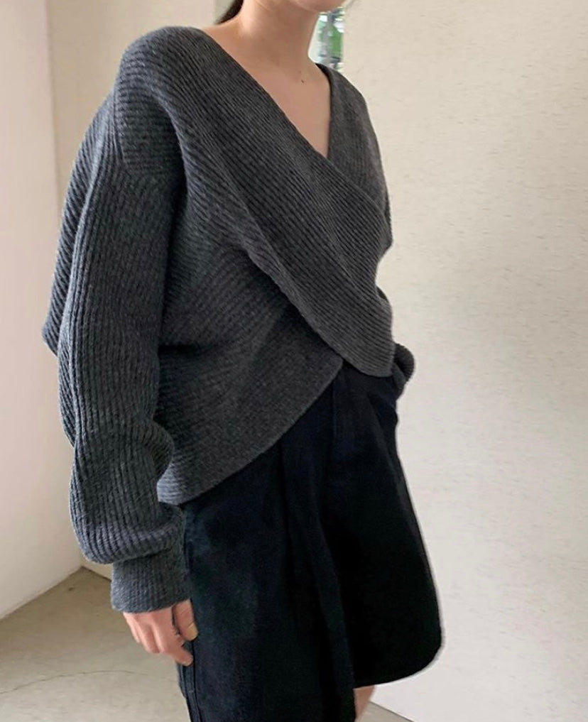 Mila Milano™ | Pull in maglia incrociata chic