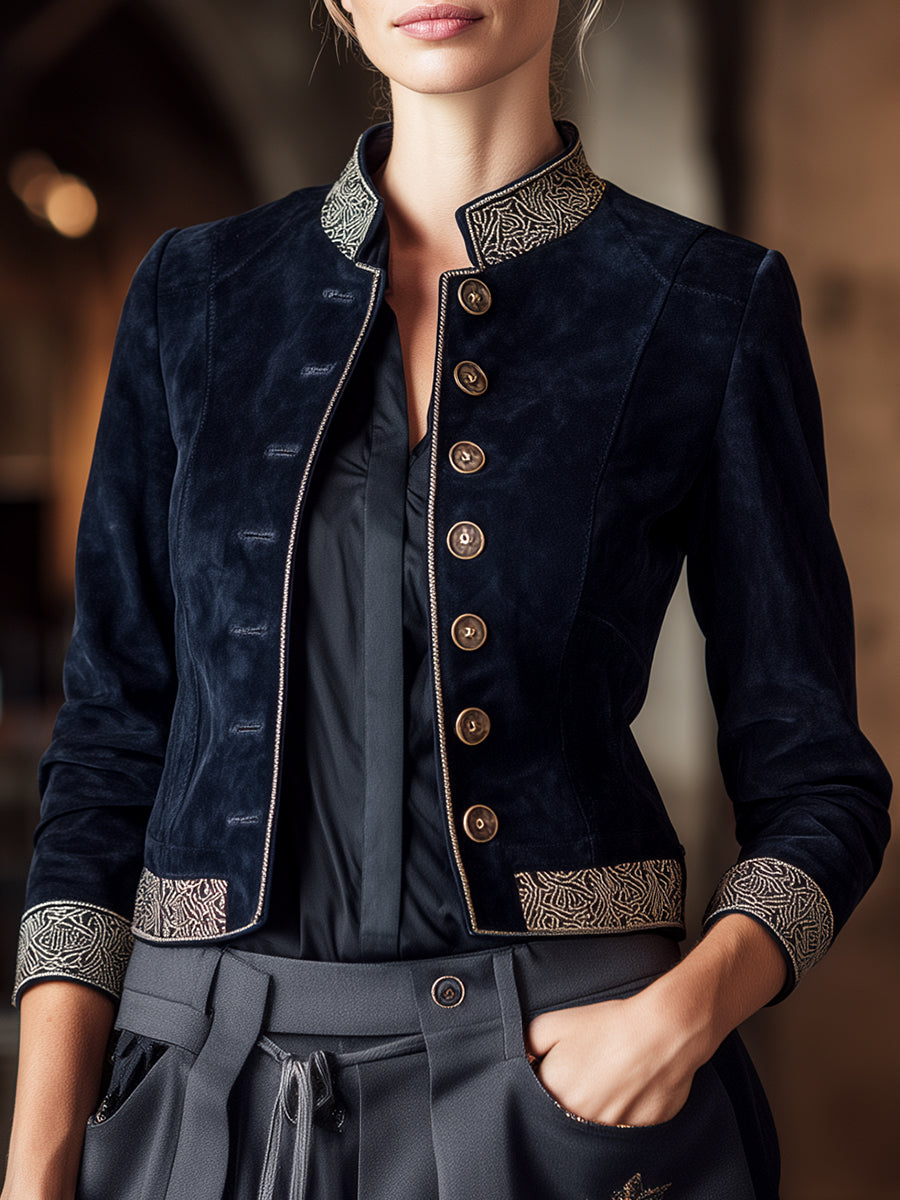 Mila Milano™ | Navy Suede Jacket