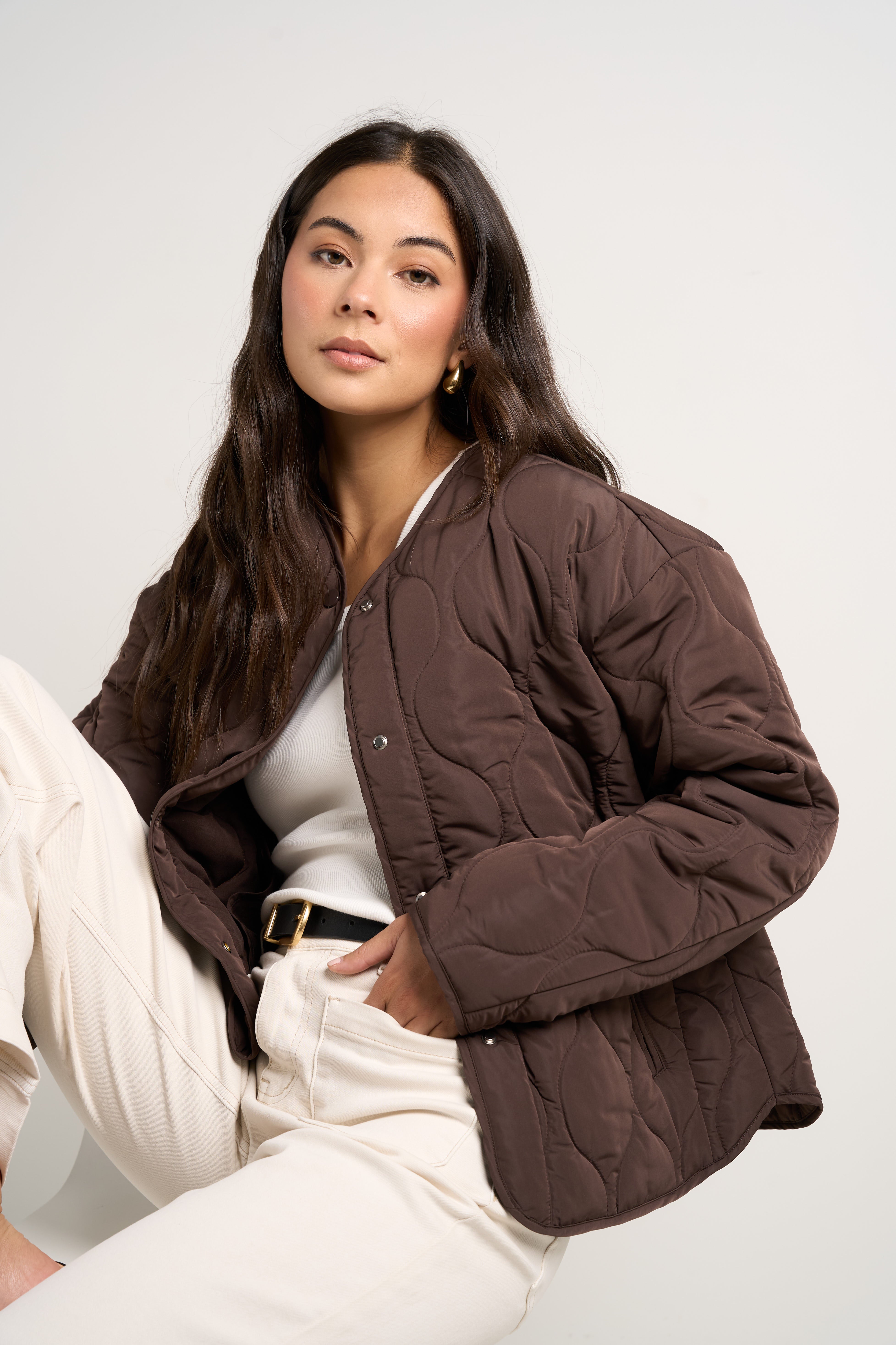 Mila Milano™ | Sophia | Giacca trapuntata di lusso senza collo