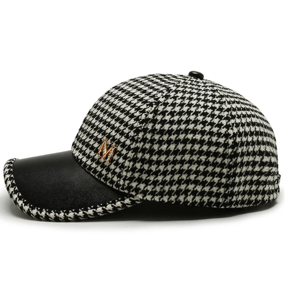 Cappello in Pelle a Vichy