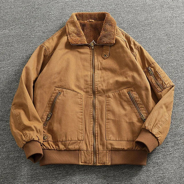 Giacca Bomber Invernale di Lusso Foderata in Pelliccia