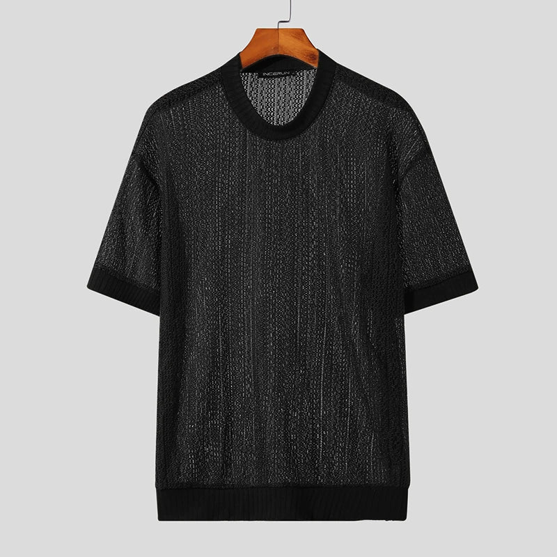 Moderno Minimalista: Maglione Uomo in Maglia Testurizzata