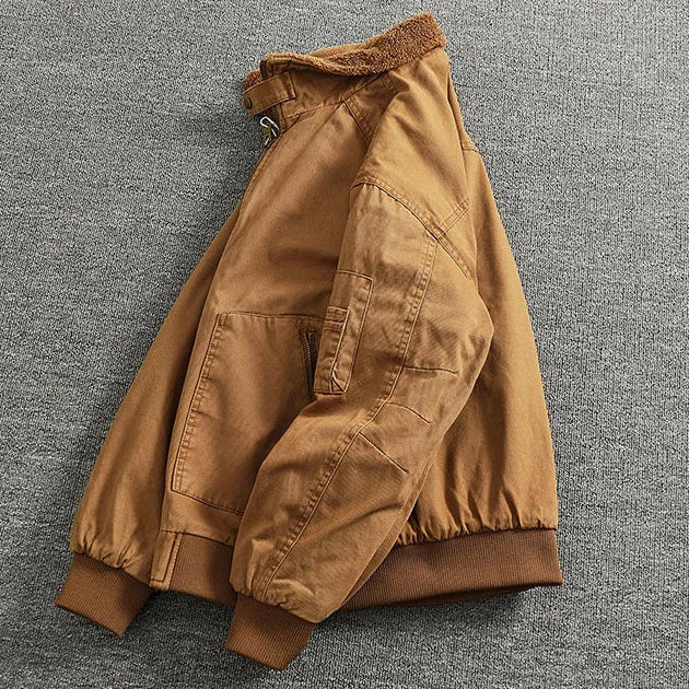 Giacca Bomber Invernale di Lusso Foderata in Pelliccia