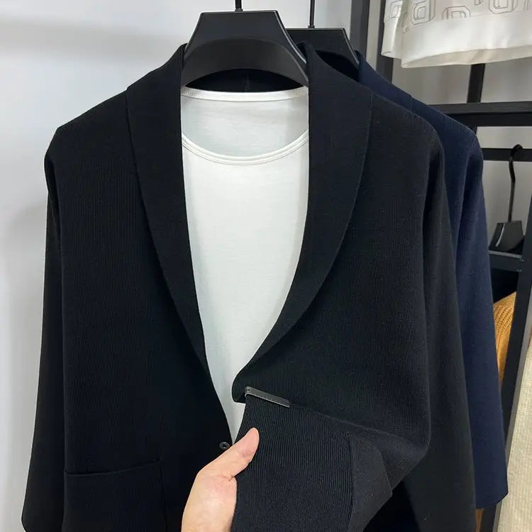 Cardigan da Uomo con Collo a Sciarpa Classico