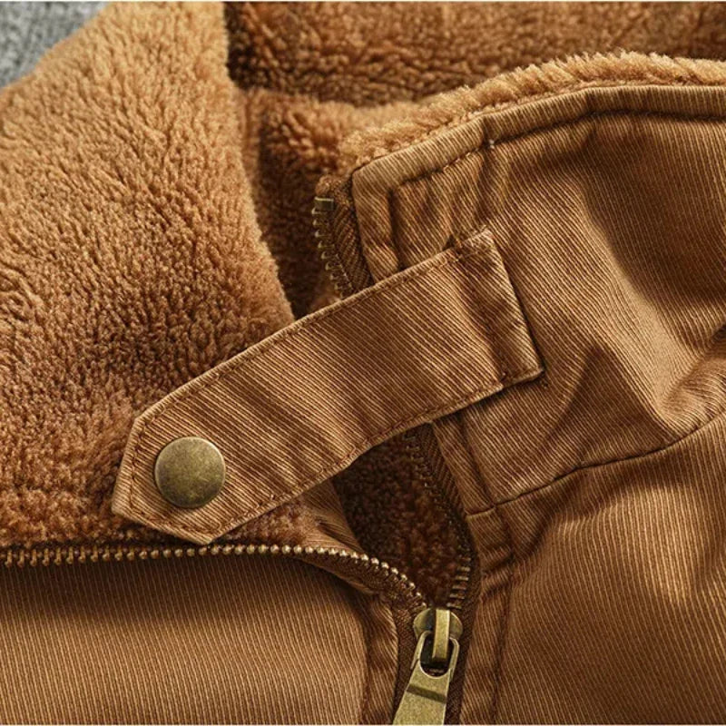 Giacca Bomber Invernale di Lusso Foderata in Pelliccia