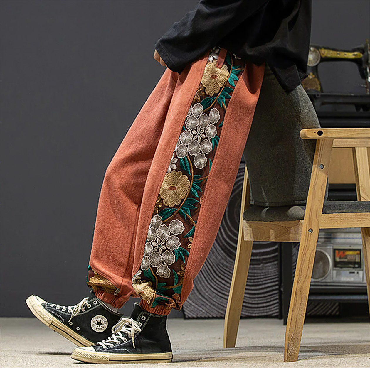 Pantaloni Jogger Oversized Patchwork Harajuku