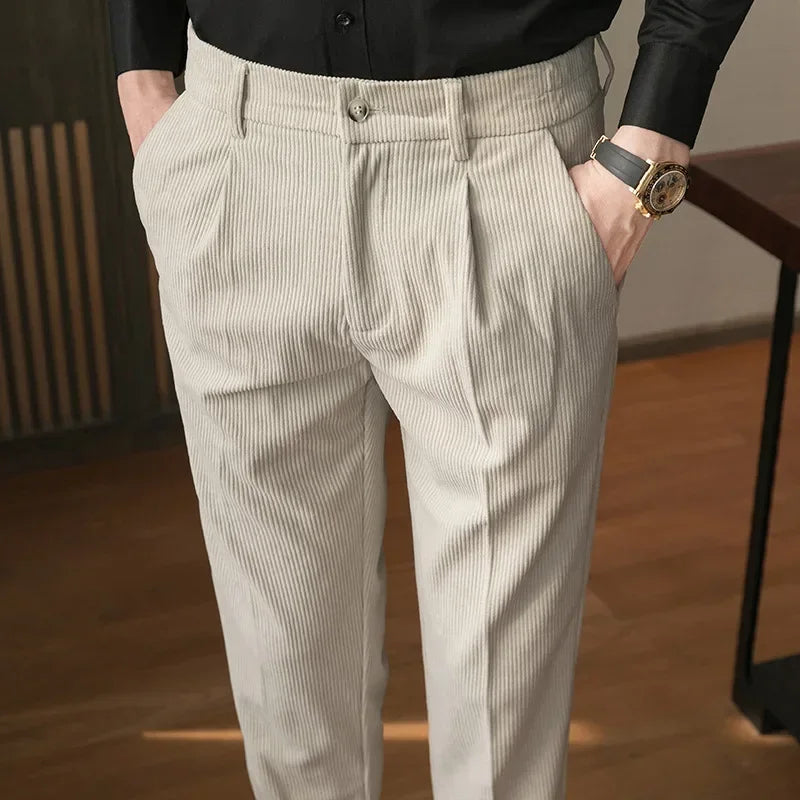Pantaloni Eleganti in Velluto a Coste