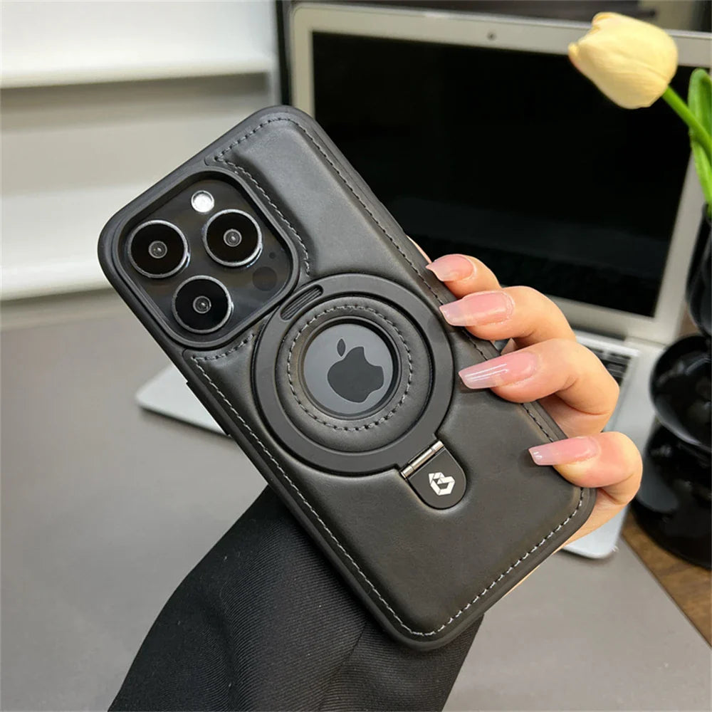 Custodia per telefono in pelle magnetica