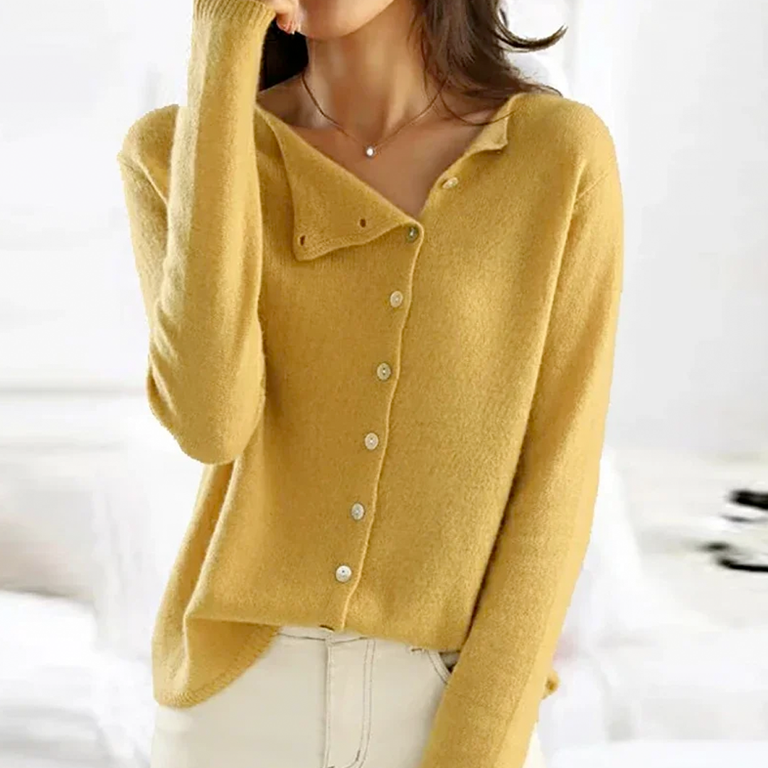 Mila Milano™ | Cardigan classico in maglia con bottoni