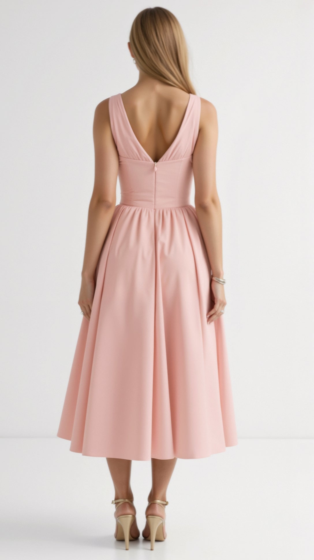 Jade – Abito midi con lacci