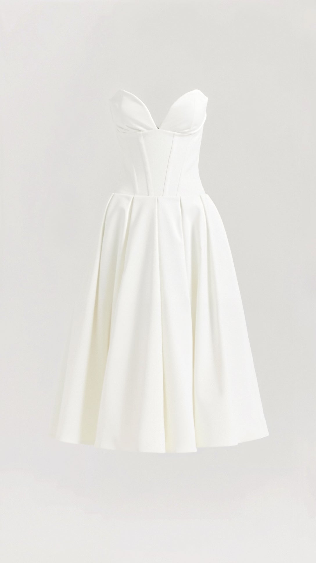 Abito midi senza spalline Celestia