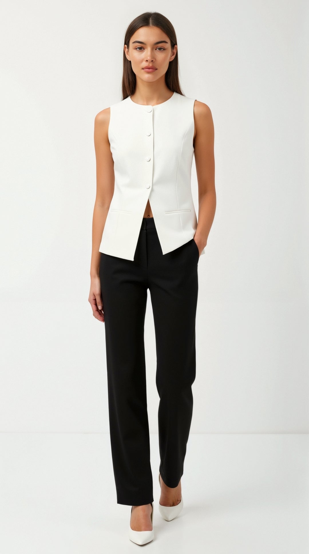 Top Ellie con bottoni