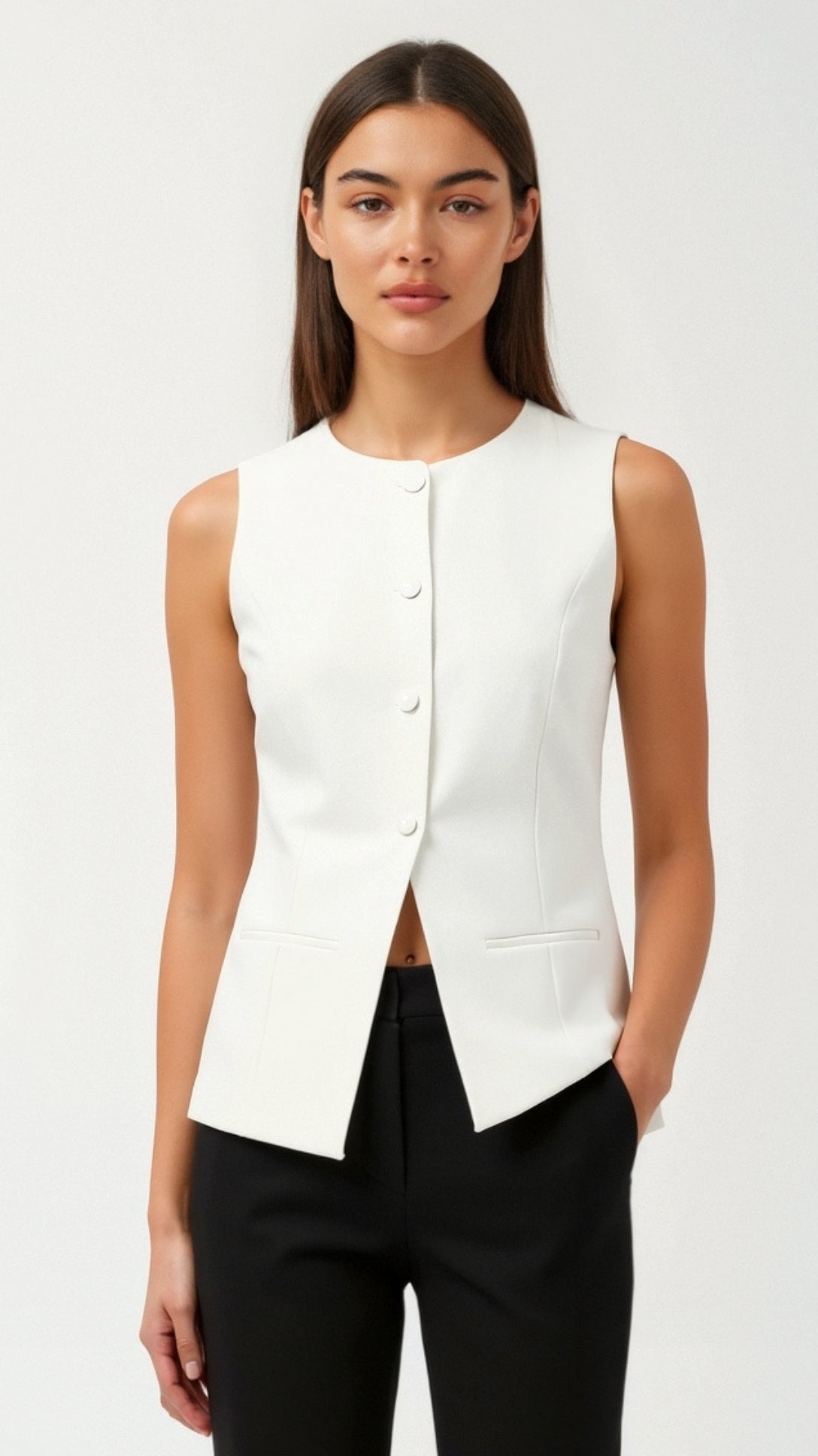 Top Ellie con bottoni