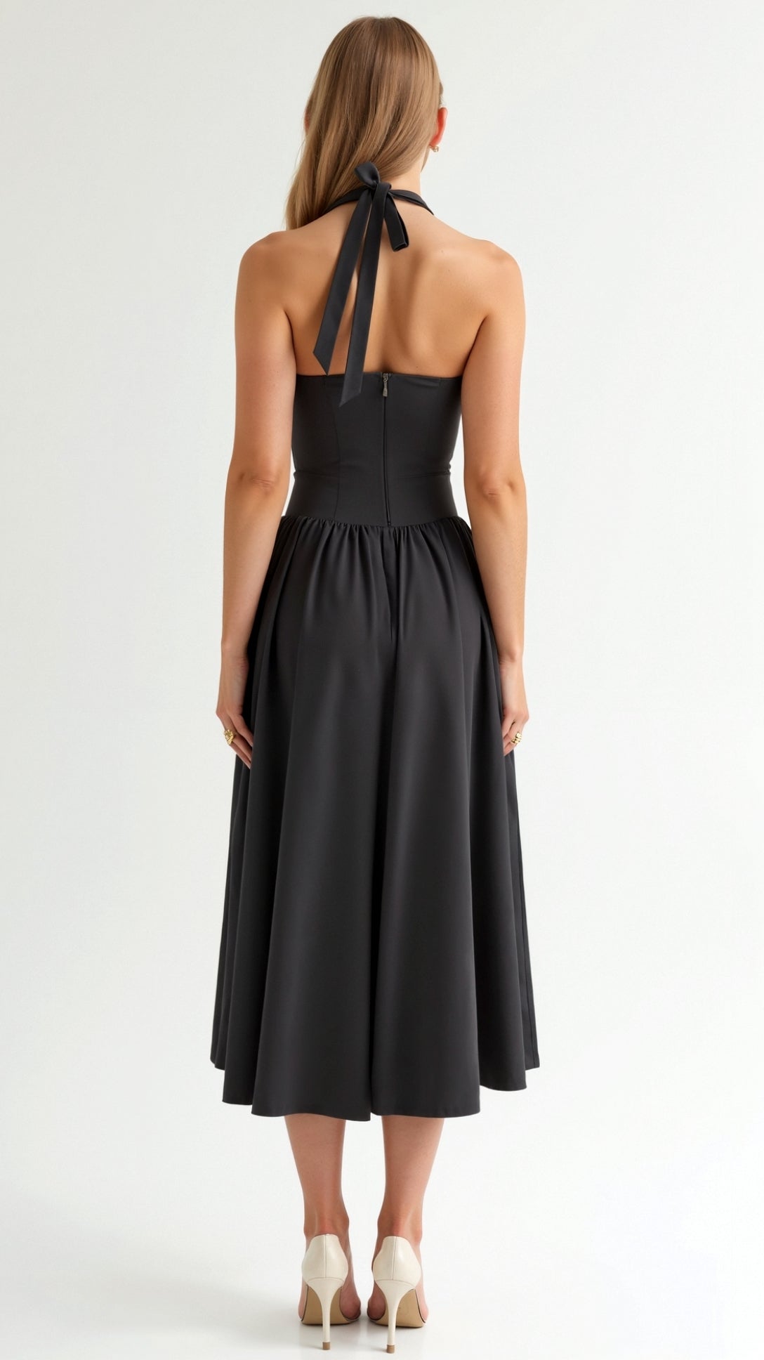 Abito Midi Katarina con Scollo a Halter