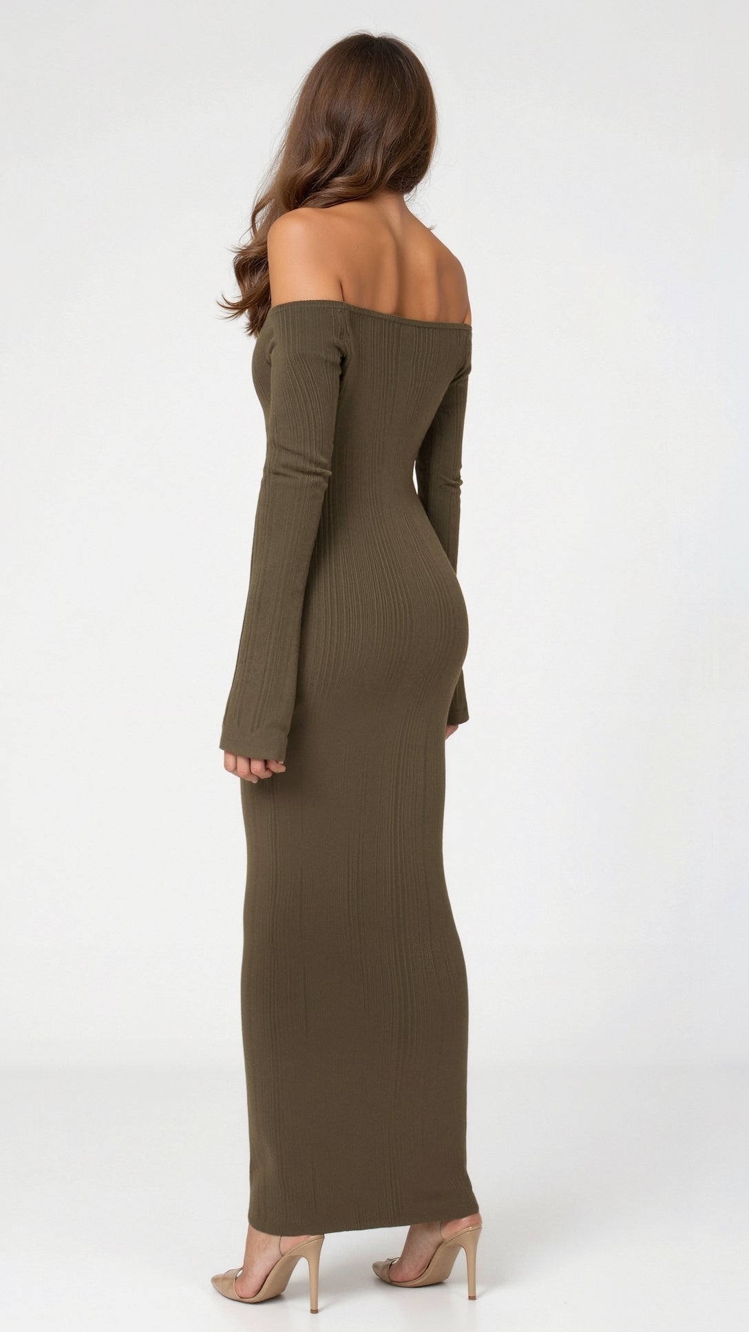 Quinlan Maxi-Abito Off-Shoulder
