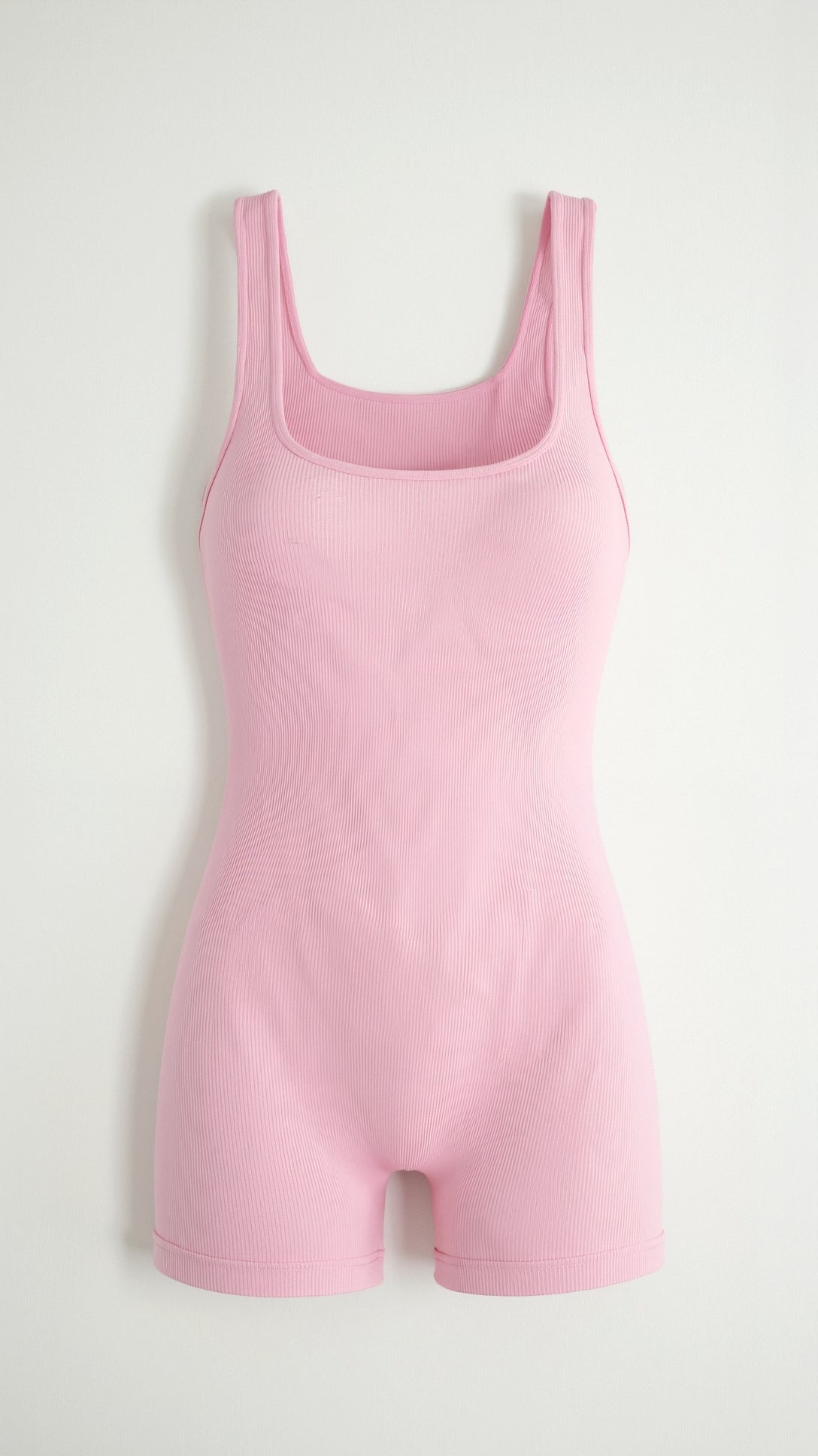 Body a costine con scollatura quadrata e slip