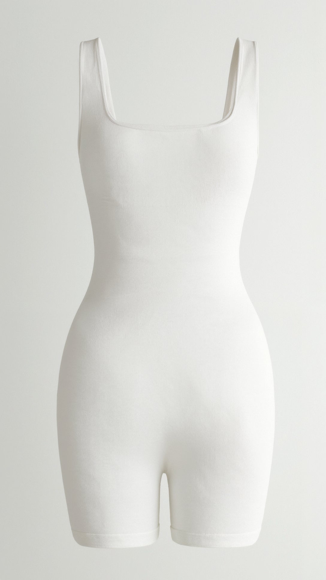 Body a costine con scollatura quadrata e slip