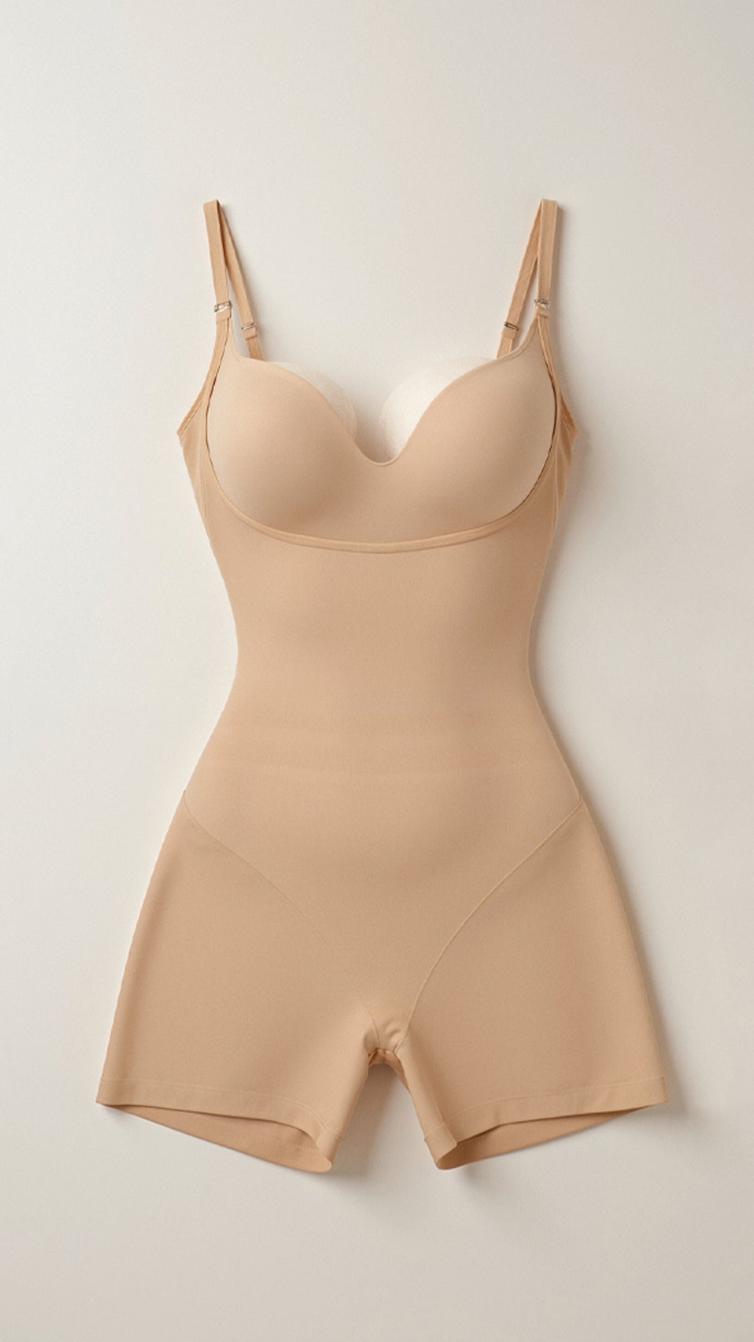 Body sollevante per il sedere senza cuciture con scollatura aperta