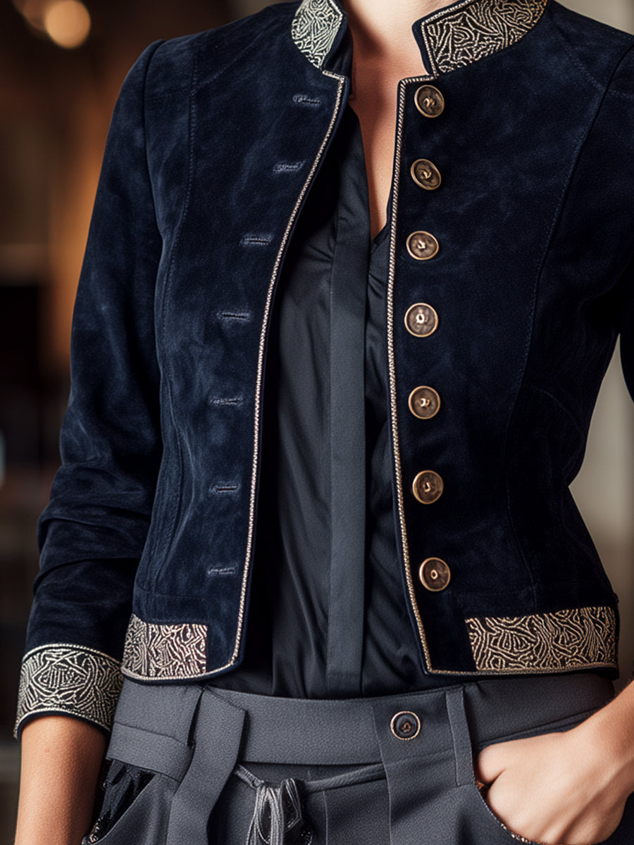 Mila Milano™ | Navy Suede Jacket