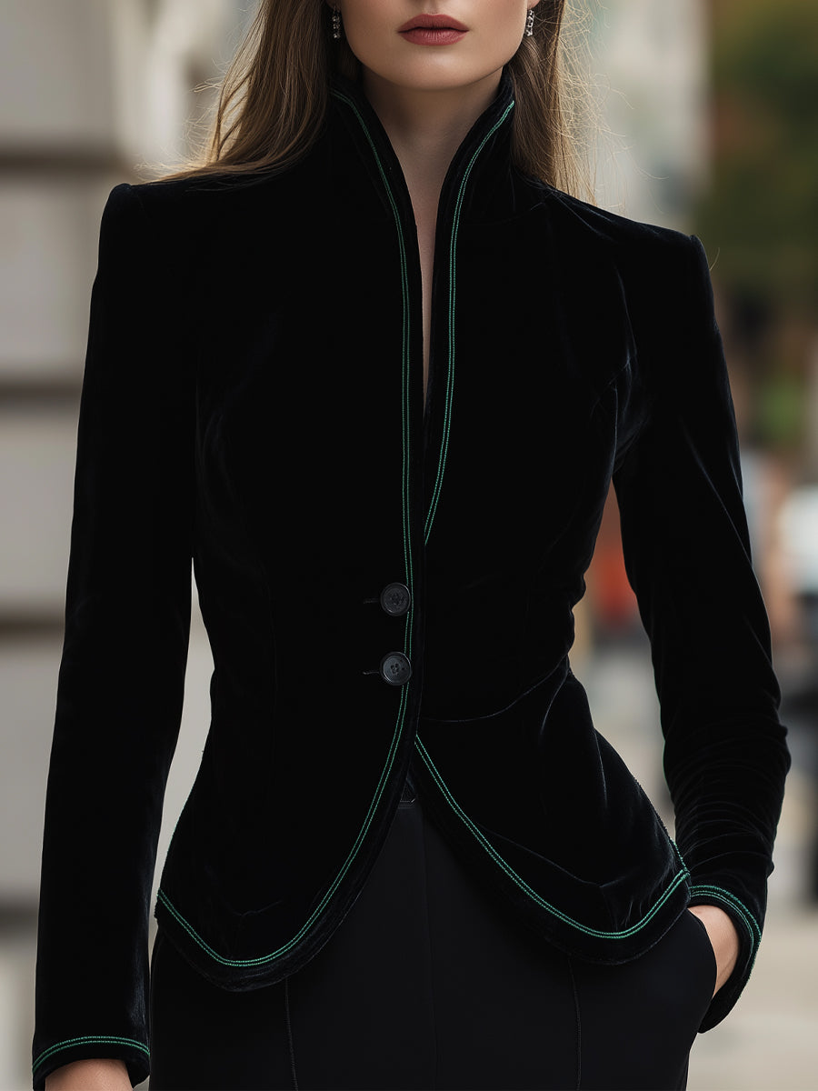 Mila Milano™ | Velvet Tailored Jacket