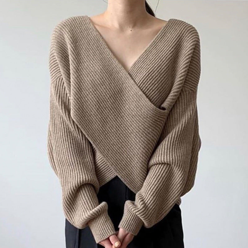 Mila Milano™ | Pull in maglia incrociata chic