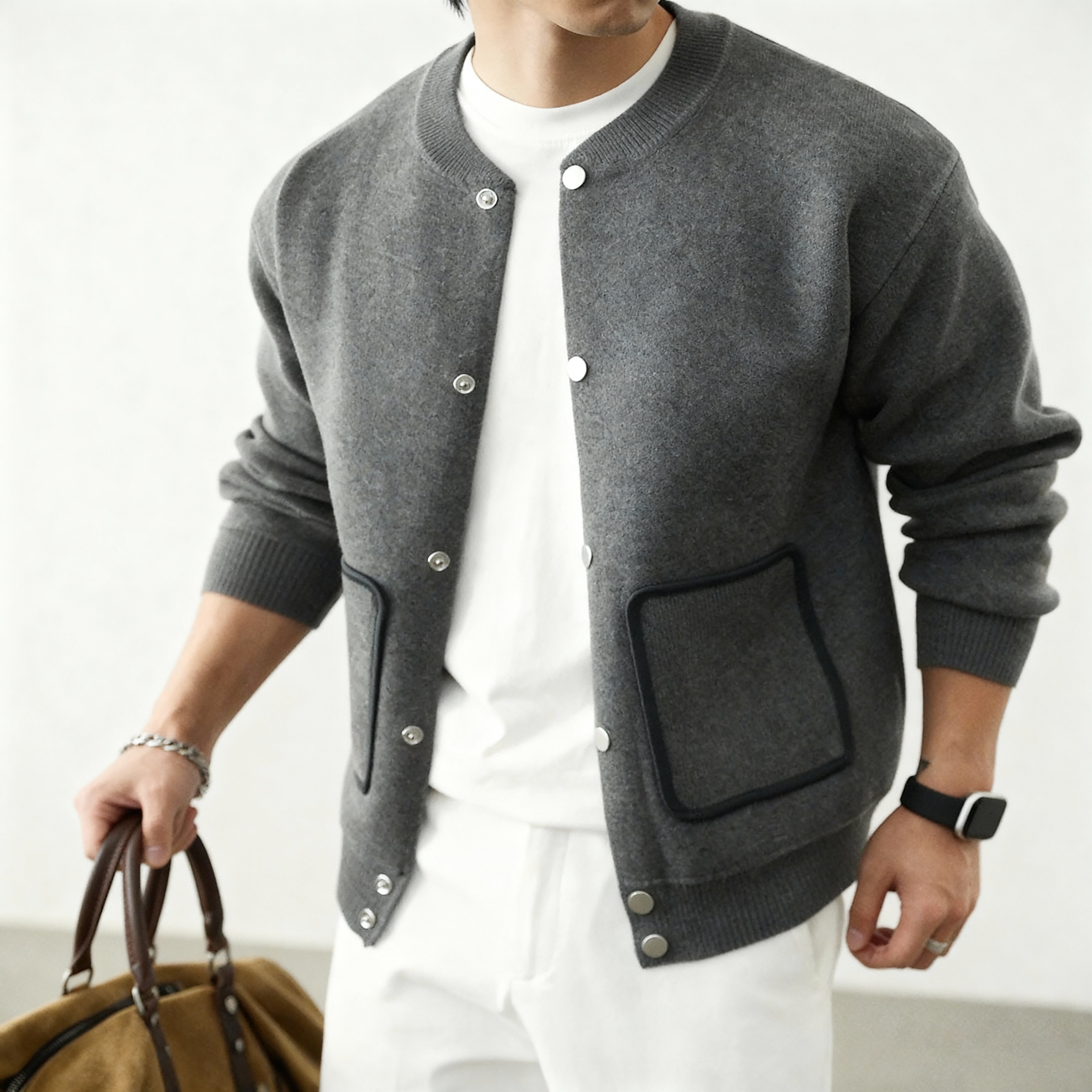 Cardigan Senza Collo Ashford