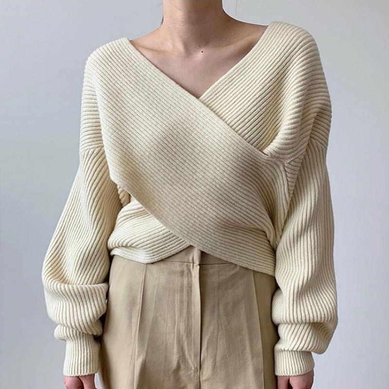 Mila Milano™ | Pull in maglia incrociata chic
