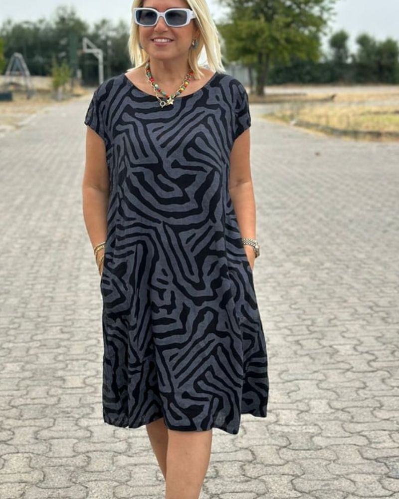 Mila Milano™ | Abito Estivo con Stampa Elegante