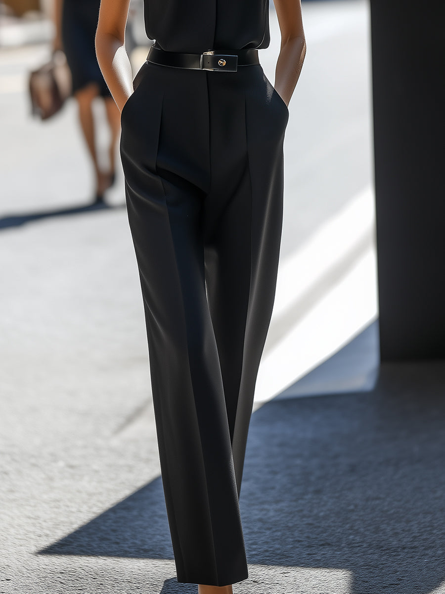 Mila Milano™ | Sophisticated Sleeveless Tailored Jumpsuit