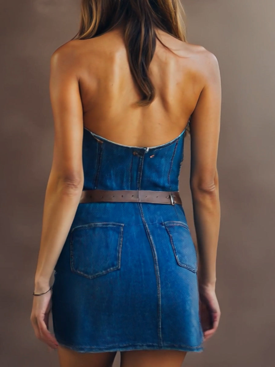 Mila Milano™ | Denim Mini Dress