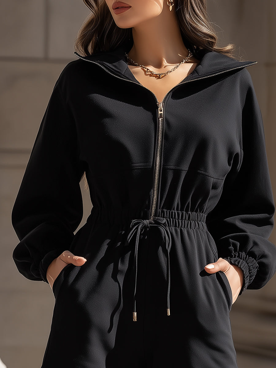 Mila Milano™ | Zipper Drawstring Romper