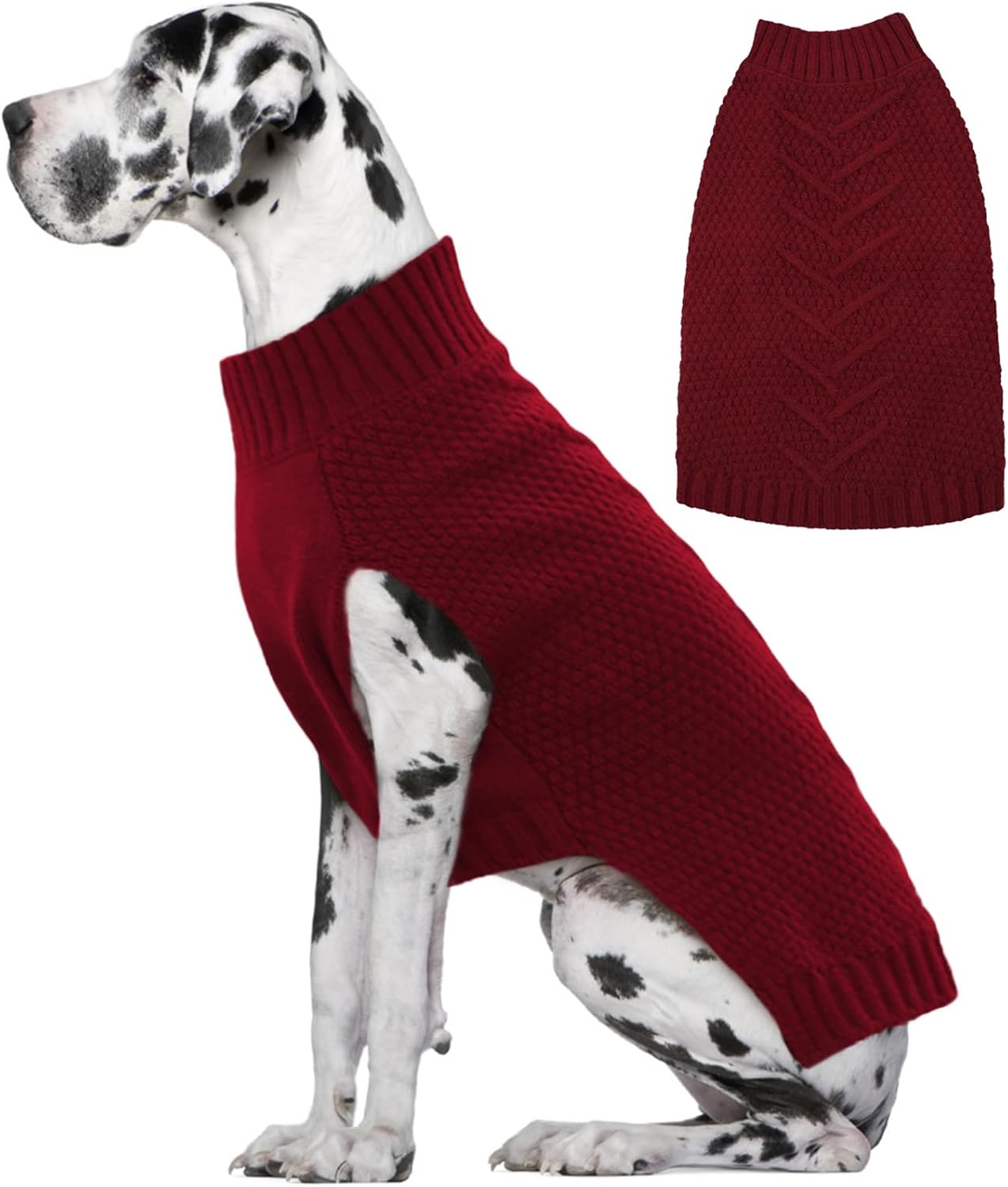 IECOii Sweater for Large Dogs, XXXXL Dog Sweaters for Extra Large Dogs, Cold Weather Winter Jacket for Large Dogs, Warm Autumn Dog Clothes for Large Dogs Knitwear, Doberman, German