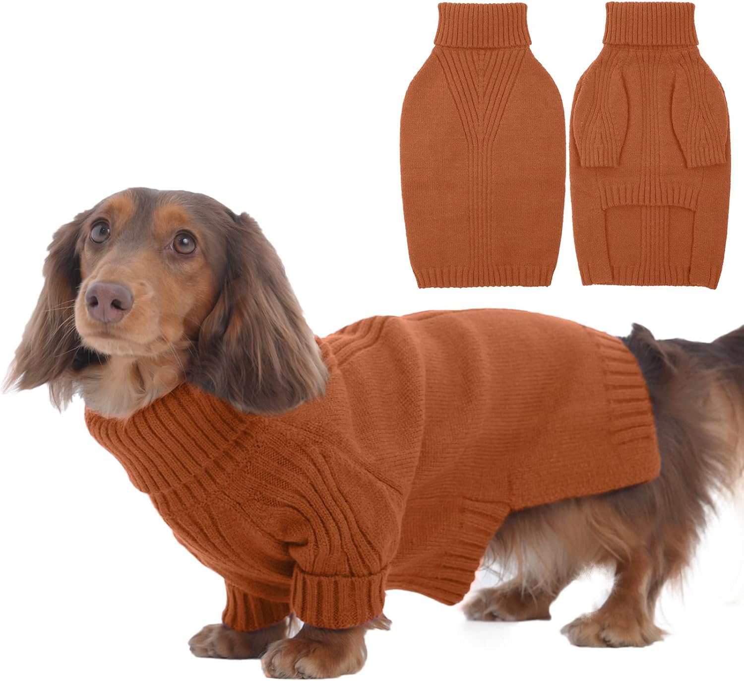 IECOii XXL Dog Sweater,Thermal Knit Big Dog Sweater Christmas,Pet Turtleneck Doggy Sweatshirt for Extra Large Dogs Boy Girl,Stretchy Large Dogs Cold Weather Outfit Pitbull Clothes,(Green XXL)