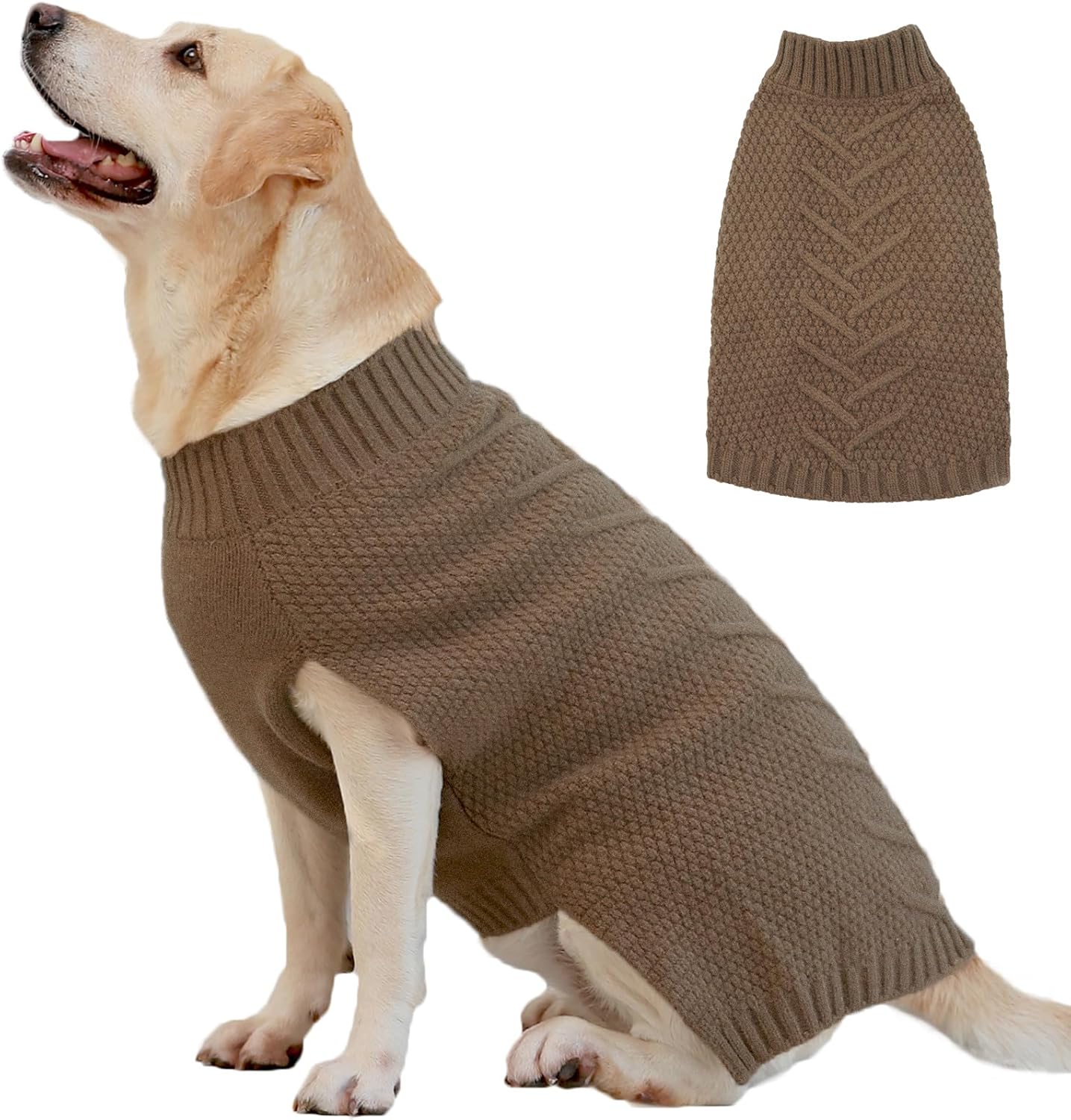 IECOii Sweater for Large Dogs, XXXXL Dog Sweaters for Extra Large Dogs, Cold Weather Winter Jacket for Large Dogs, Warm Autumn Dog Clothes for Large Dogs Knitwear, Doberman, German