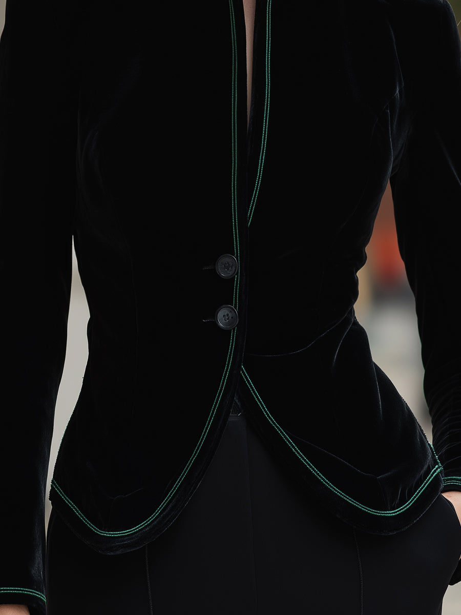 Mila Milano™ | Velvet Tailored Jacket