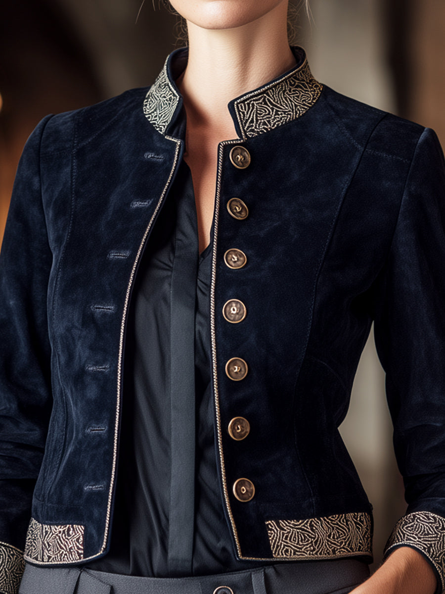 Mila Milano™ | Navy Suede Jacket