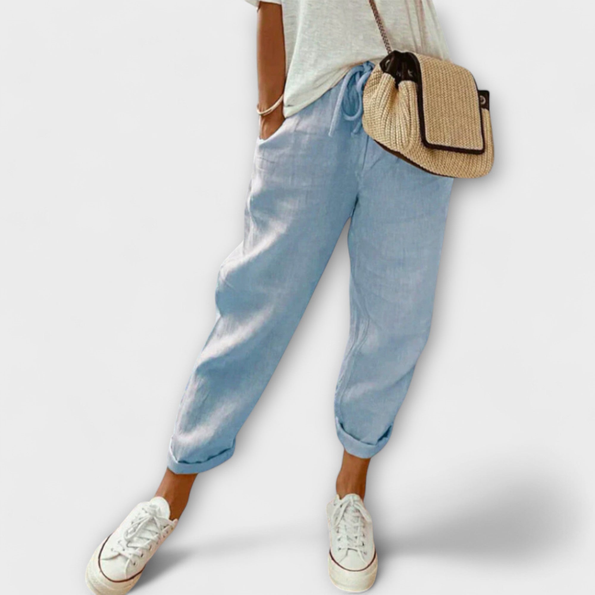 Mila Milano™ | Pantaloni di lino alla moda e casual