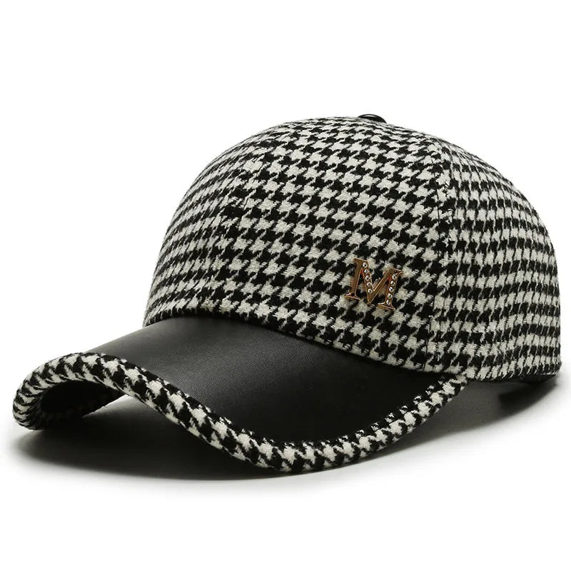 Cappello in Pelle a Vichy