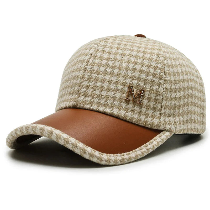 Cappello in Pelle a Vichy